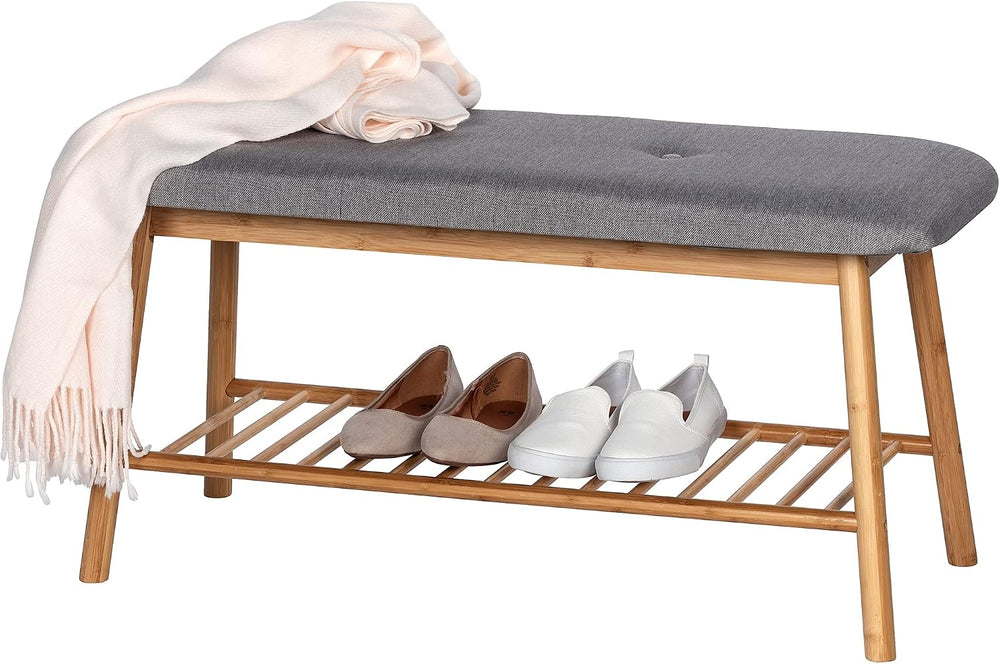 WENKO Entryway Bench with Shoe Storage, Shoe Storage Bench, Shoe Bench with P...