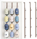 SWTYMIKI Over Door Hat Rack - 3 Packs Metal Hanging Hat Organizer with 12 Hooks Design, Baseball Cap Hanger Organizer Storage Holds up to 60 Caps for Door, Bedroom, Closet