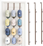 SWTYMIKI Over Door Hat Rack - 3 Packs Metal Hanging Hat Organizer with 12 Hooks Design, Baseball Cap Hanger Organizer Storage Holds up to 60 Caps for Door, Bedroom, Closet