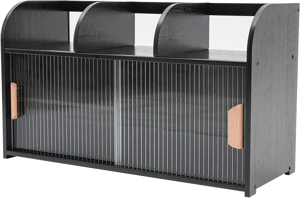 Storage Organizer Countertop Cabinet Bamboo Kitchen Pantry Sideboard Freestan...
