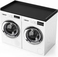 1-Tier Washer Dryer Countertop, 54"W x 27.55"D Laundry Countertop with Edge Rails and Non-Slip Pad, Washer and Dryer Topper for Laundry Room Storage Organization (Black)