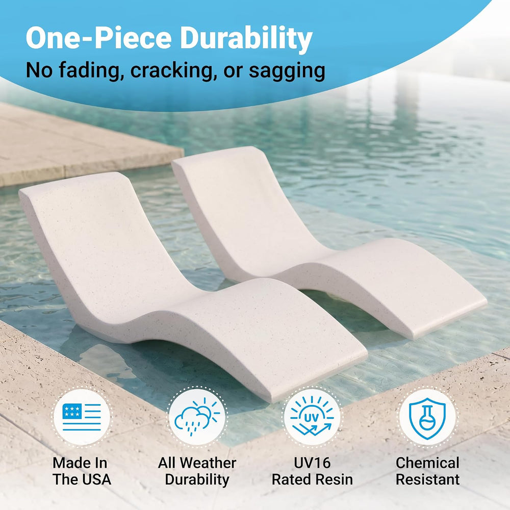Aqua Outdoors Pool Lounge Chairs, Pool Chairs for in Pool, 9-in Water Depth