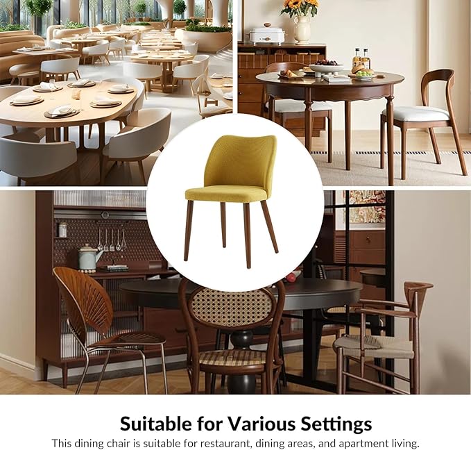 Dining Chairs Set of 6, Upholstered Kitchen Dining Room Chair Set Morden Acce...