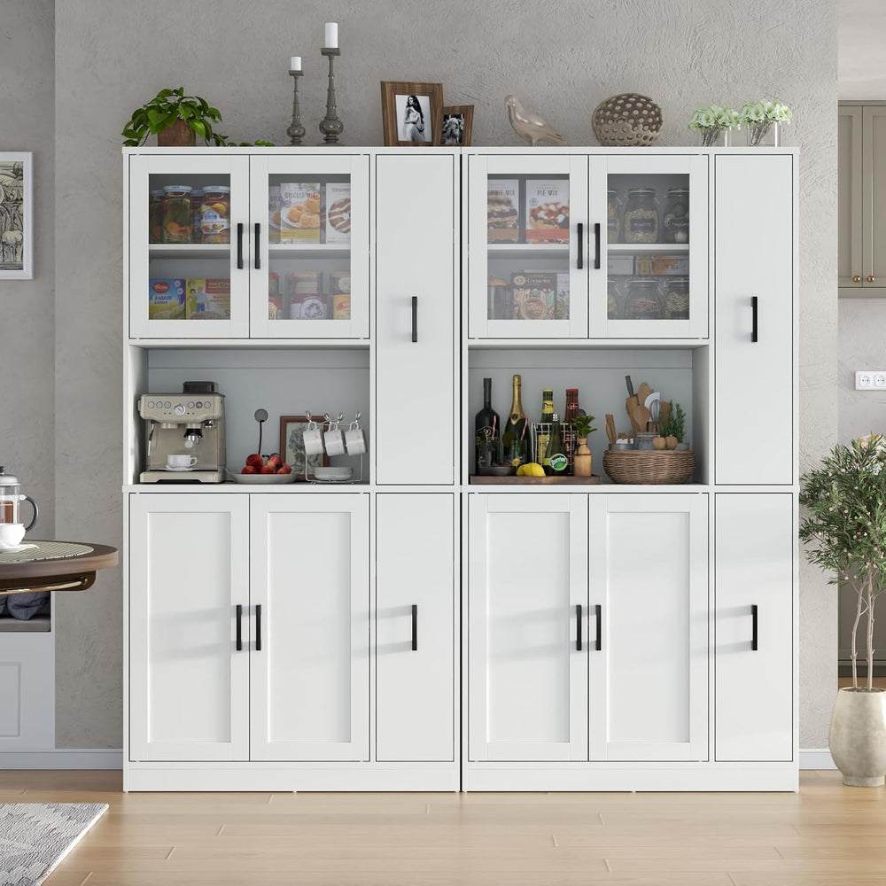 68" Kitchen Pantry Cabinet with Side Drawer, Kitchen Pantry Storage Cabi...