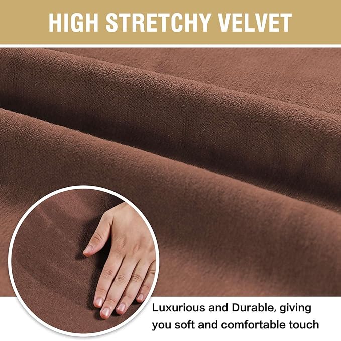 H.VERSAILTEX Velvet Dining Chair Covers Stretch Chair Covers for Dining Room ...