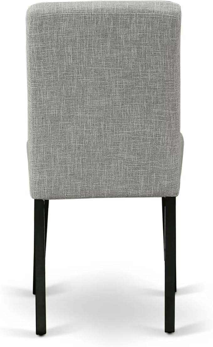 East West Furniture V697AB106-6 6 Piece Dinette Set Contains a Rectangle Dining Room Table with V-Legs and 4 Shitake Linen Fabric Upholstered Chairs with a Bench, 40x72 Inch, Multi-Color