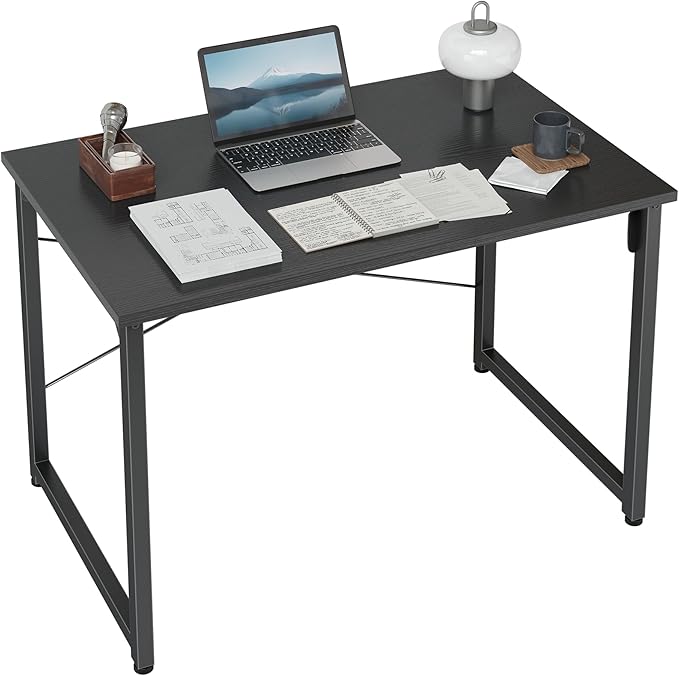 Cubiker Computer Desk, 40 inch Small Home Office Desk for Small Spaces, Modern Simple Style for Home, Office, Dark Black