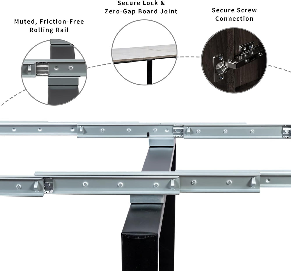 Extendable Dining Table with Storage, Transformer Extra Console Table for 1-1...