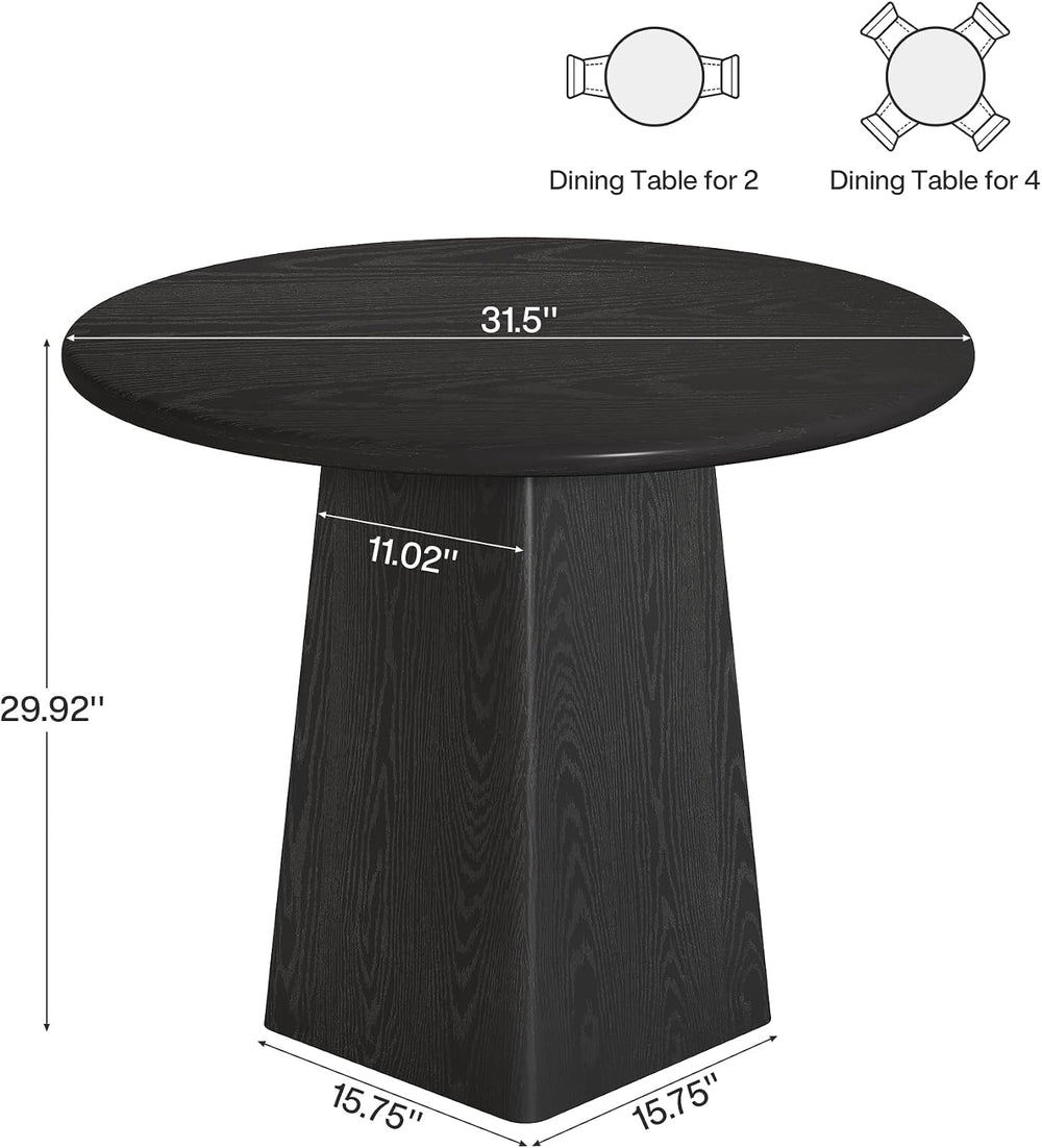 Tribesigns 31.5-Inch Round Dining Room Table for 2-4, Farmhouse Small Kitchen...