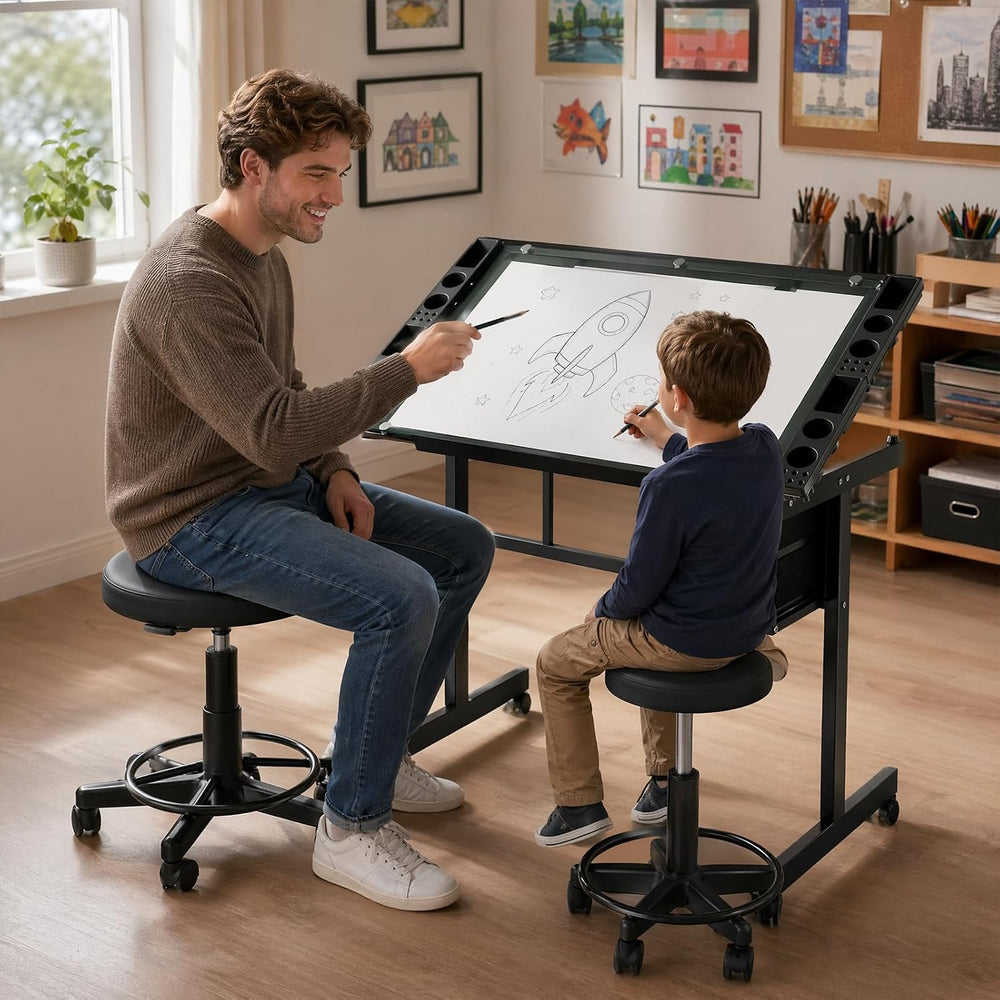 XEW Adjustable Drafting Table Desk Without Stool – Multi-Functional Art Desk ...