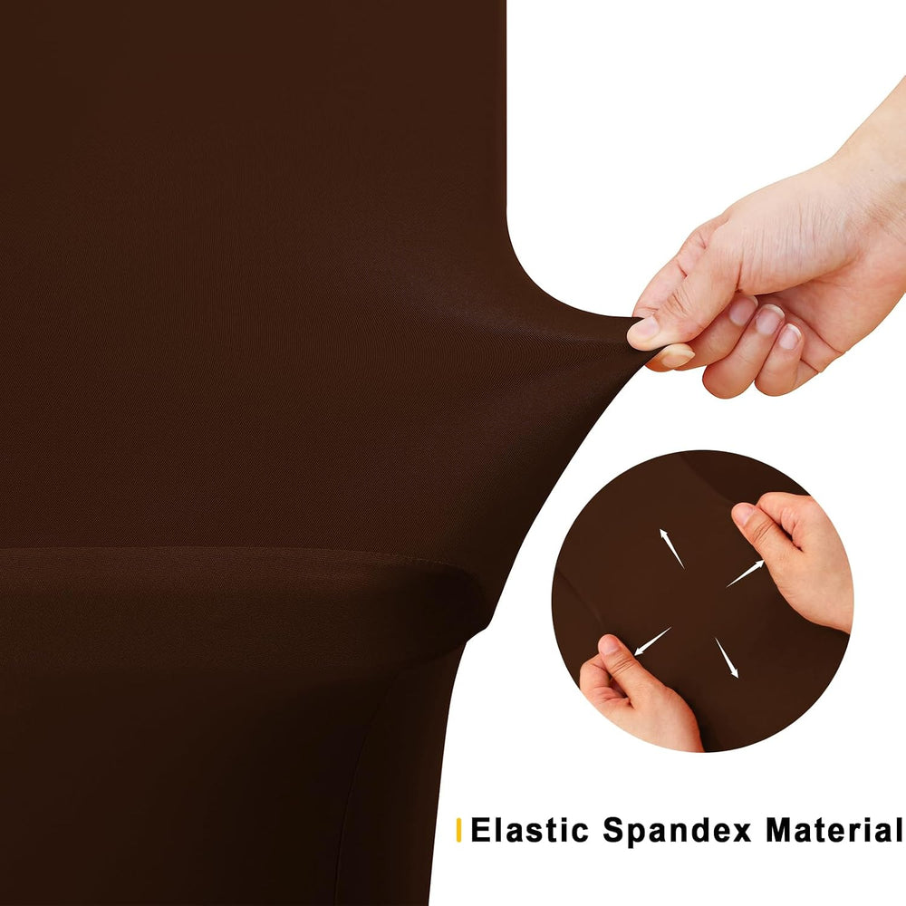 Smiry 2 Pack Spandex Table Cloth 8FT, Elastic Fitted Coffee Tablecloth