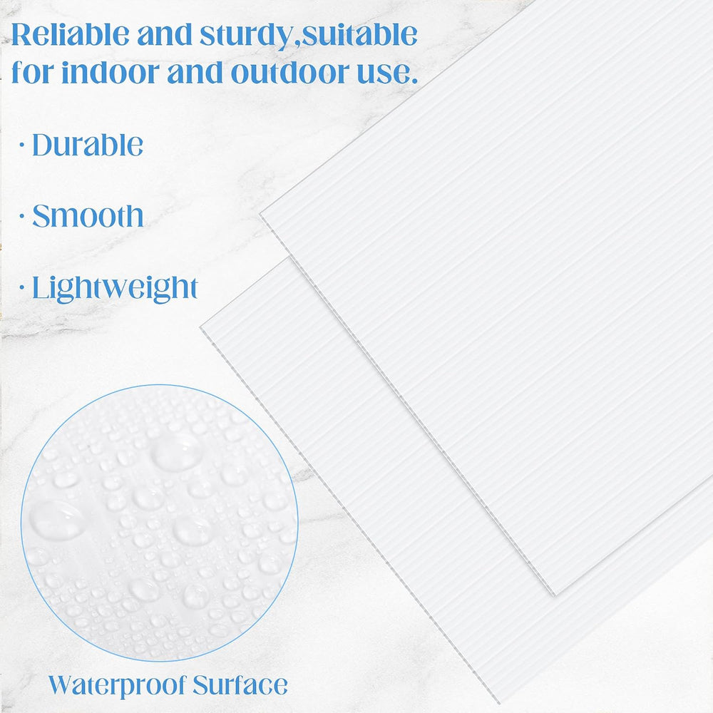 Aneco 12 Pack Corrugated Plastic Sheets 24 x 36 Inch Waterproof Blank Yard Si...