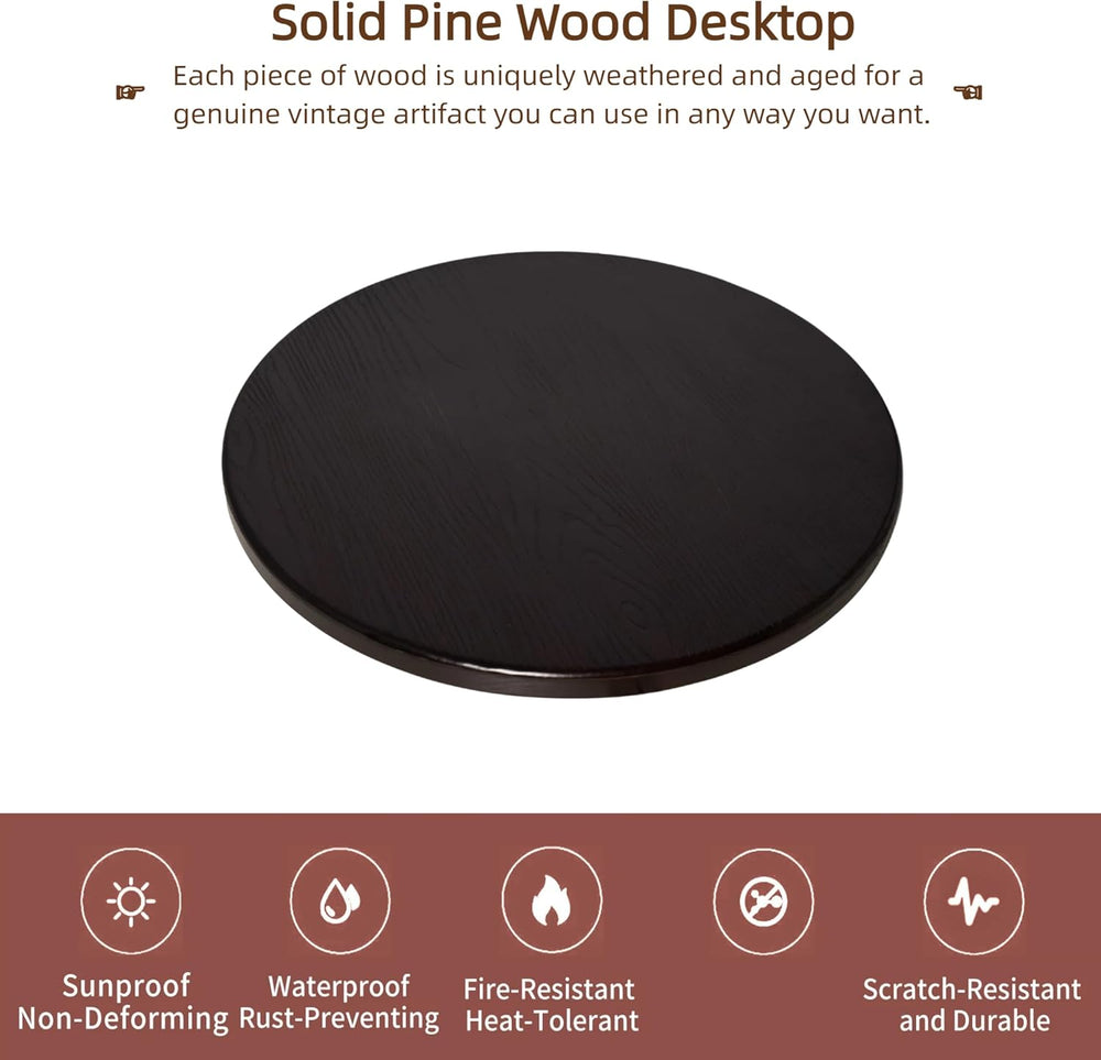 Round Wooden Table Top 19.8inch DIY for Coffee Table Dinner Table Pub Table S...
