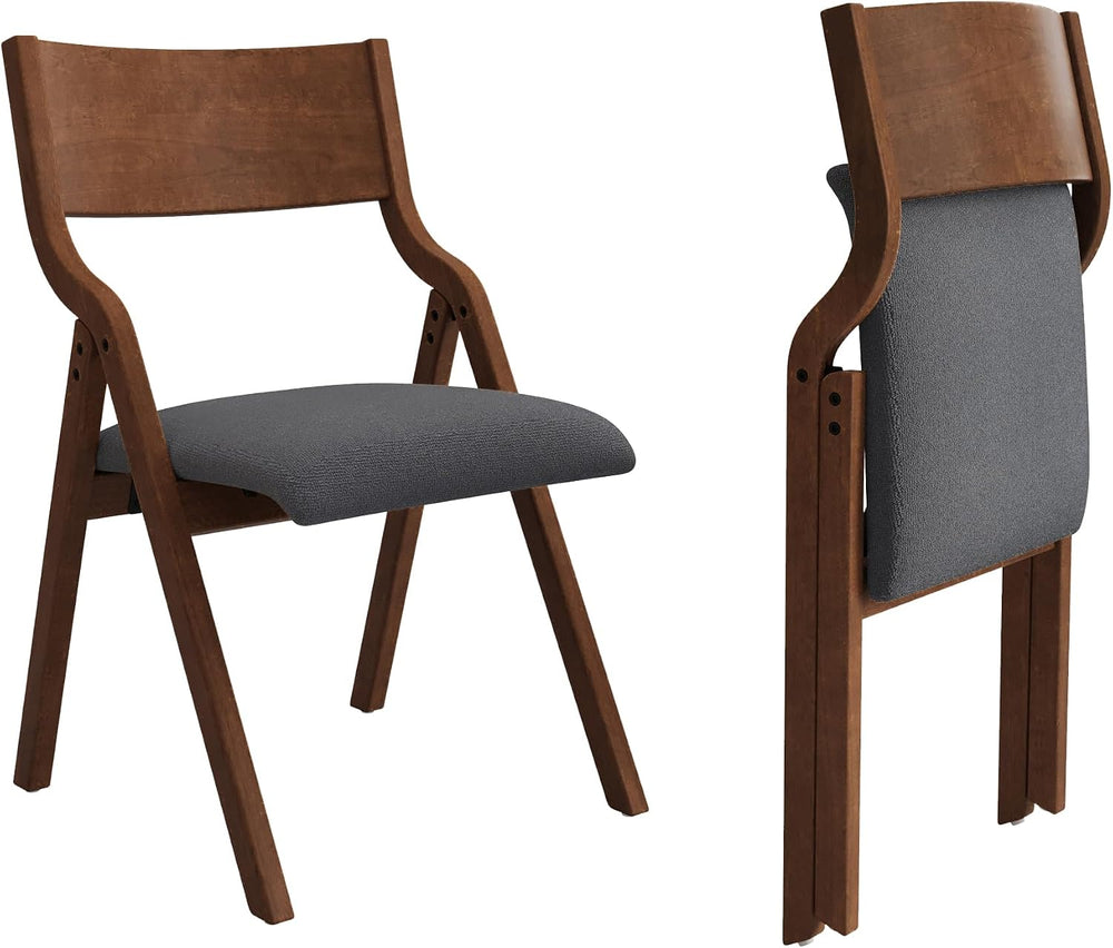 Folding Upholstered Dining Chairs 2-Piece Set,Ready to go | Upholstered with ...