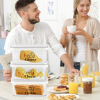 Cheese Container for Refrigerator 3 Pack,Shredded Cheese Storage Container With Lids,BPA-Free Deli Meat Storage Containers,Cream Cheeses,Fridge Organizers and Storage for Slice Cheeses Holder