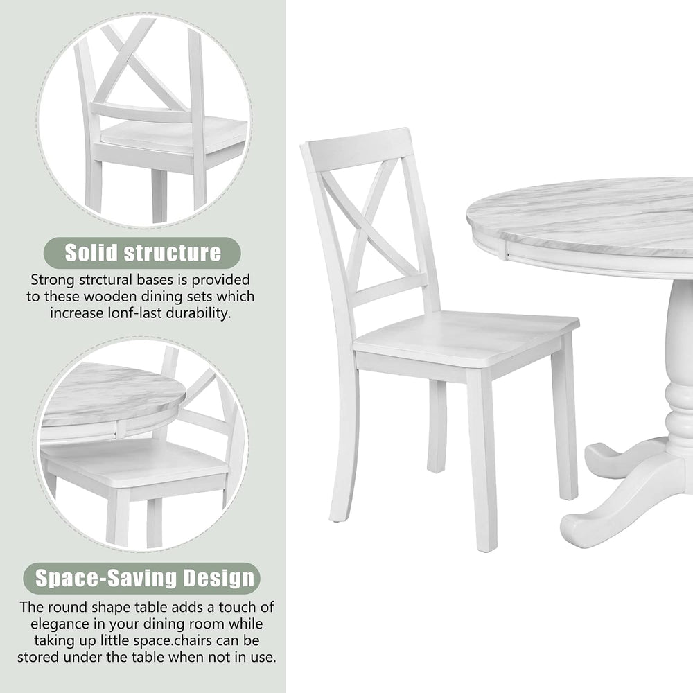 Harper & Bright Designs 5 Pieces Dining Table and Chairs Set for 4 Person...