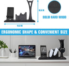 Gaming Accessories Organizer with Headphone Holder, Rotatable Phone Stand & Controller Stand - Unique Gamer Gifts Controllers Holders Gaming Equipment, Gifts for Gamers Controller Holder