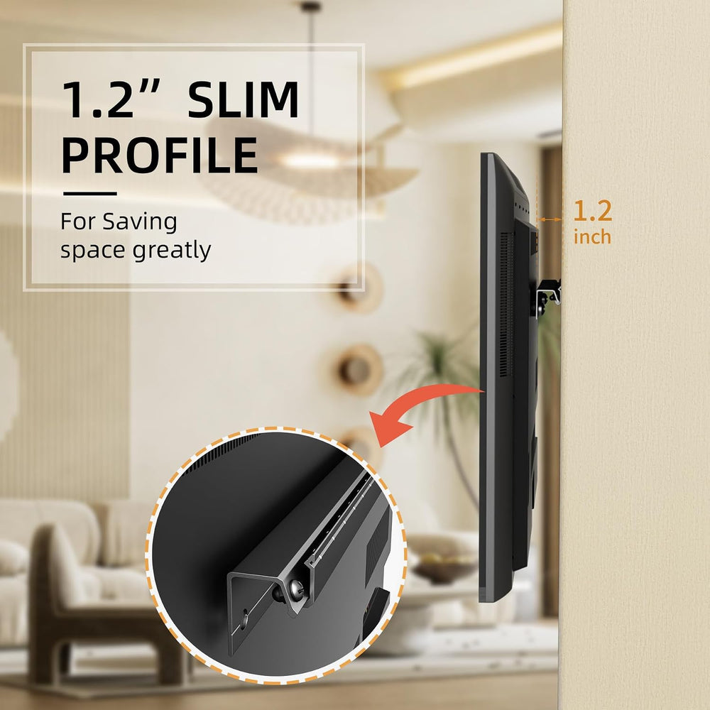 Studless Drywall TV Wall Mount for 32-75 Inch Flat Screen TVs up to 150lbs | ...