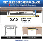 VIVO Large Keyboard Tray Under Desk Pull Out with Extra Sturdy C Clamp Mount System, 27 (33 Including Clamps) x 11 Inch Slide-Out Platform Computer Drawer for Typing, Black, MOUNT-KB05E