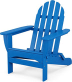 POLYWOOD AD5030PB Classic Folding Adirondack Chair, 35.00" x 29" x 35.00", Pacific Blue