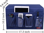 6 Pockets Bedside Storage Organizer, Table cabinet Storage Organizer Bedside Organizer Caddy for Remotes Phone Glasses (6 Pockets-Blue)