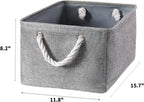 combocube 15.7 x 11.8 x 8.2 Inch Fabric Storage Bins for Shelves, Linen Storage Organizer Storage Basket with Ropes for Laundry, Home, Closet, Office, Clothes, Toys Organizer