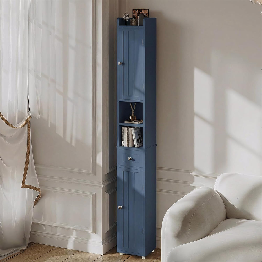 ChooChoo Narrow Bathroom Storage Cabinet with Adjustable Shelves, Tall Storag...