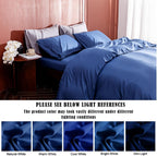 TELUS Pillow Cases Standard Size 2 Pack, Bamboo Rayon Cooling Pillowcases with Envelope Closure, Cool Breathable Pillow Case for Hot Sleeper & Night Sweats, 20x26 inch, Deep Blue