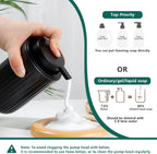 BosilunLife Black Bathroom Accessories Set - Ceramic Bathroom Counter Soap Set Bathroom Decor Sets Accessories Bathroom Lotion Soap Dispenser and Toothbrush Holder Set, Soap Dish, Apothecary Jars