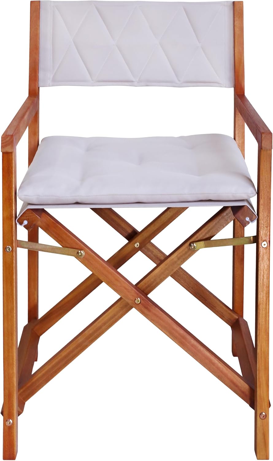 JONATHAN Y Waldo Foldable Acacia Wood Director Chair Set of 2, Cloud Gray