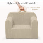 Delta Children Cozee Corduroy Foam Chair, Cream