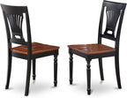East West Furniture DOPL9-BCH-W 9 Piece Dining Room Table Set Includes a Rectangle Wooden Table with Butterfly Leaf and 8 Kitchen Dining Chairs, 42x78 Inch, Black & Cherry
