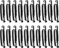 20 Pcs Metal Belt Clip Reusable Slides Strap Clip Holder for Outdoor Camping Belt Kettle Sling Bag Backpack, Black