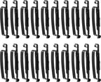 20 Pcs Metal Belt Clip Reusable Slides Strap Clip Holder for Outdoor Camping Belt Kettle Sling Bag Backpack, Black
