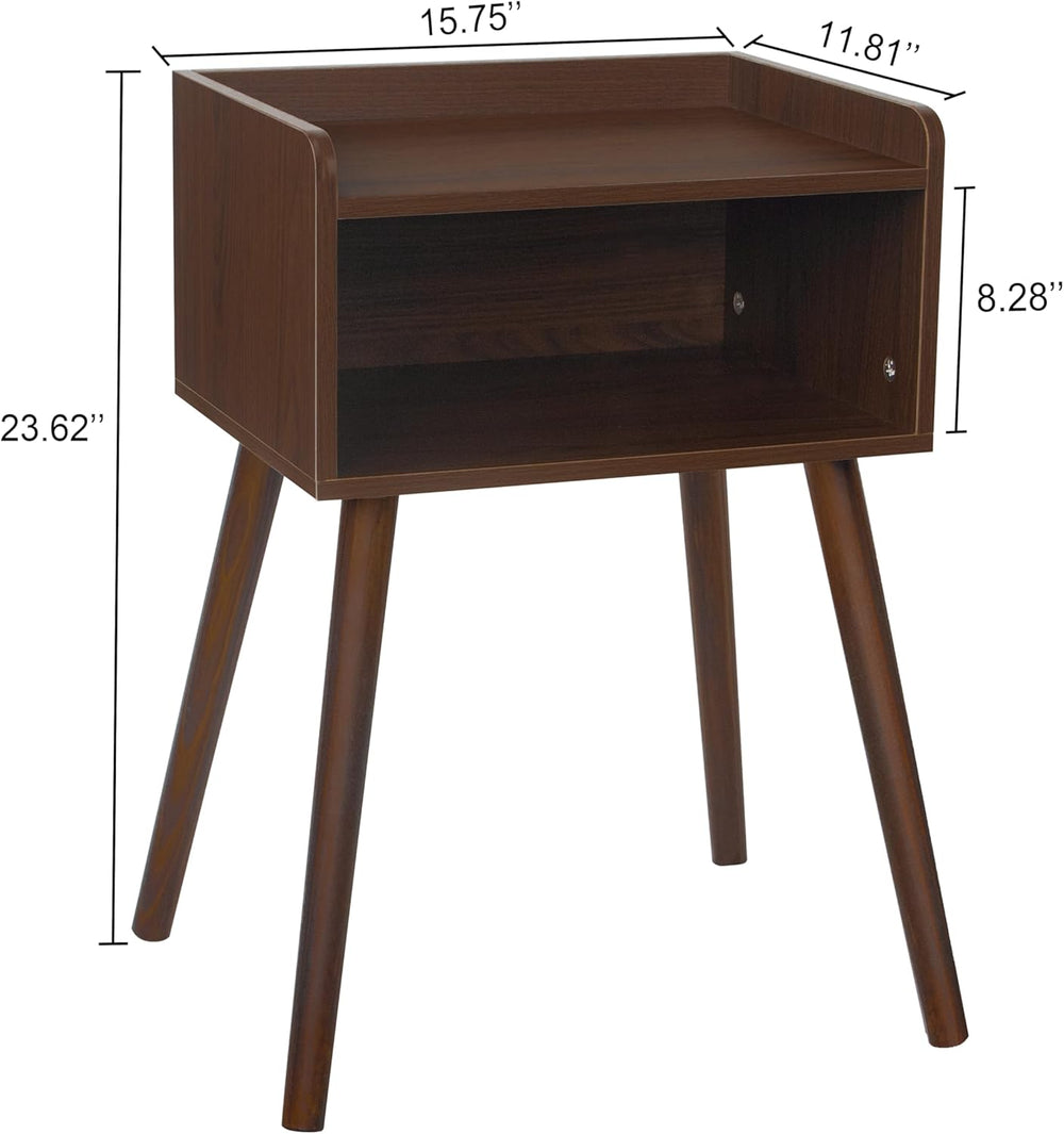 MaxSmeo Small Nightstand, Mid Century Modern Side Table Bedroom with Storage,...