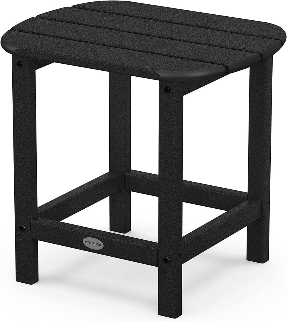 POLYWOOD SBT18BL South Beach 18" Outdoor Side Table, Black