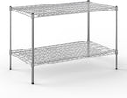 24" Deep x 42" Wide x 27" Height Wire Shelving Kit | 2-Tier | NSF Commercial Storage Rack Unit