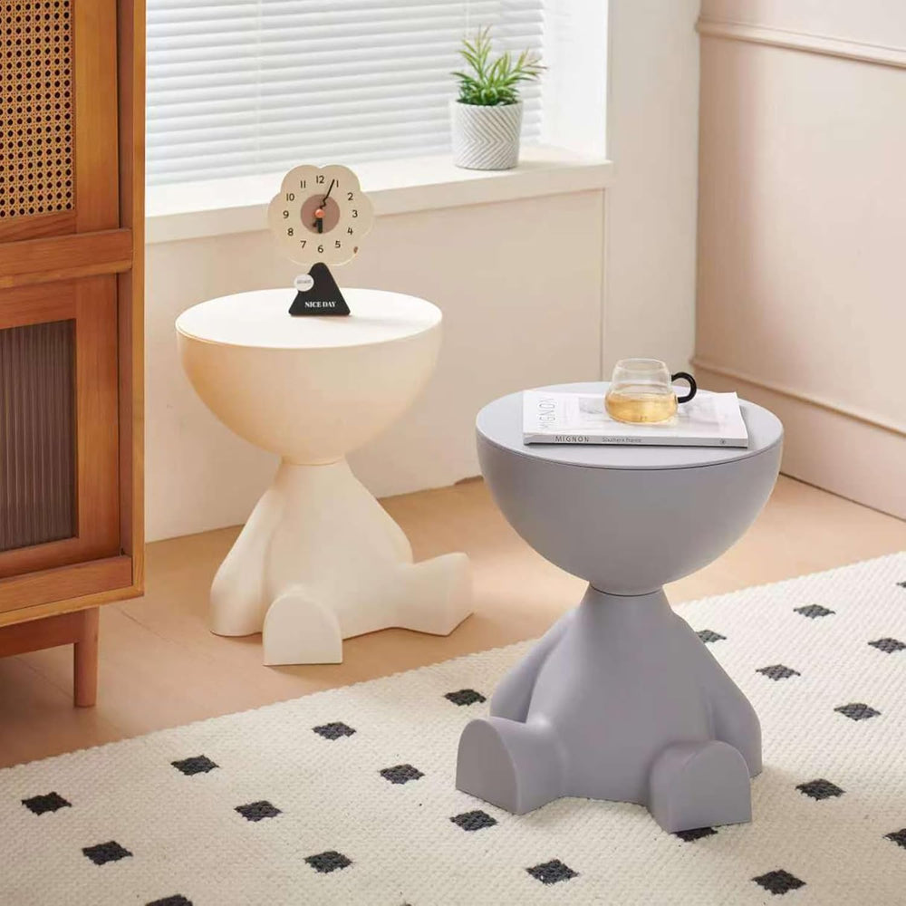 Circle Side Table, Round Modern End Table, Waterproof & Durable, Small Co...
