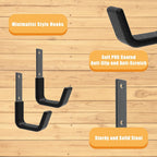 Heavy Duty Utility Hooks - Wall Mount, Hose Holder, Bike & Ladder Hooks, Chainsaw & Leaf Blower Hanger - 8 Small