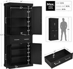 Topeakmart Kitchen Storage Cabinet, Tall Pantry Cabinet Cupboard with Drawer and Adjustable Shelves, Freestanding Storage Cabinet Organizer for Kitchen, Living Room, Dining Room, Bathroom, Black