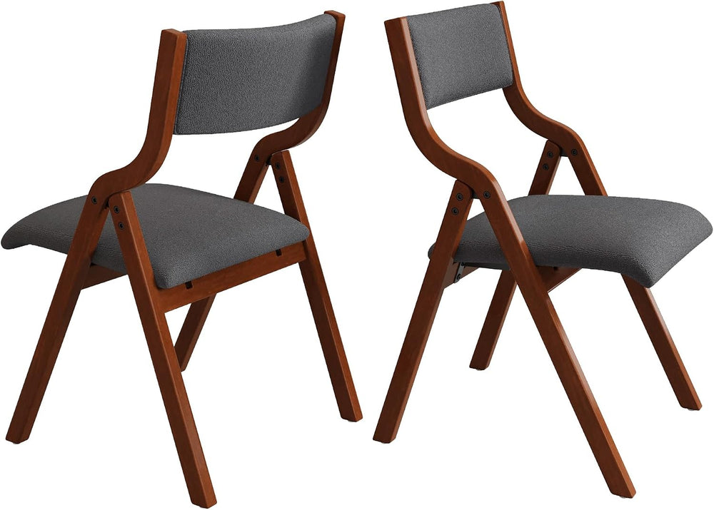 Folding Upholstered Dining Chairs 2-Piece Set,Ready to go | Upholstered with ...