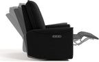 Storkcraft Santos Deluxe Power Recliner Swivel Glider, Black Boucle | Premium Electronic Power Recliner for Nursery, Includes Dual-USB Charging Port with USB-A & USB-C, Glider Rocking Chair