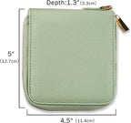 Travel Jewelry Organizer Case - for Tangle-Free Necklaces, Earrings, Rings, Bracelets Storage, Travel Essentials, Fashion Portable Jewelry Travel bags for Women - Small Macaron Green