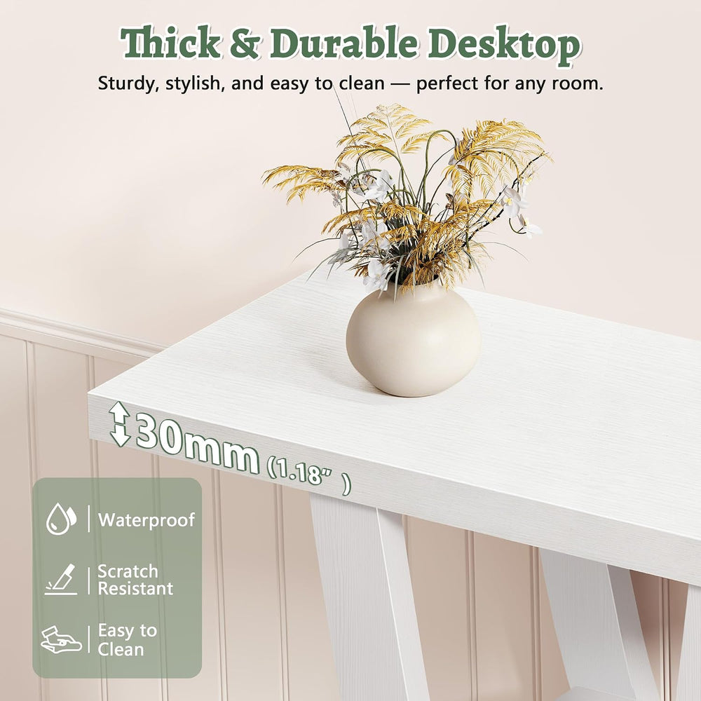 FAVOOSTY 39.4" Entryway Table, 3 Tier Hallway Table, Console Tables for ...