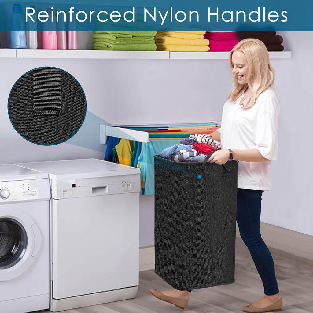 SNIGJAT Large Laundry Hamper, Tall Laundry Hamper with Sturdy Handles, Hampers for Laundry, Rectangular Dirty Clothes Hamper for Bedroom, Extra Large Laundry Basket for Clothes Toys, 80 L