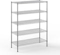 21" Deep x 48" Wide x 64" Height Wire Shelving Kit | 5-Tier | NSF Commercial Storage Rack Unit