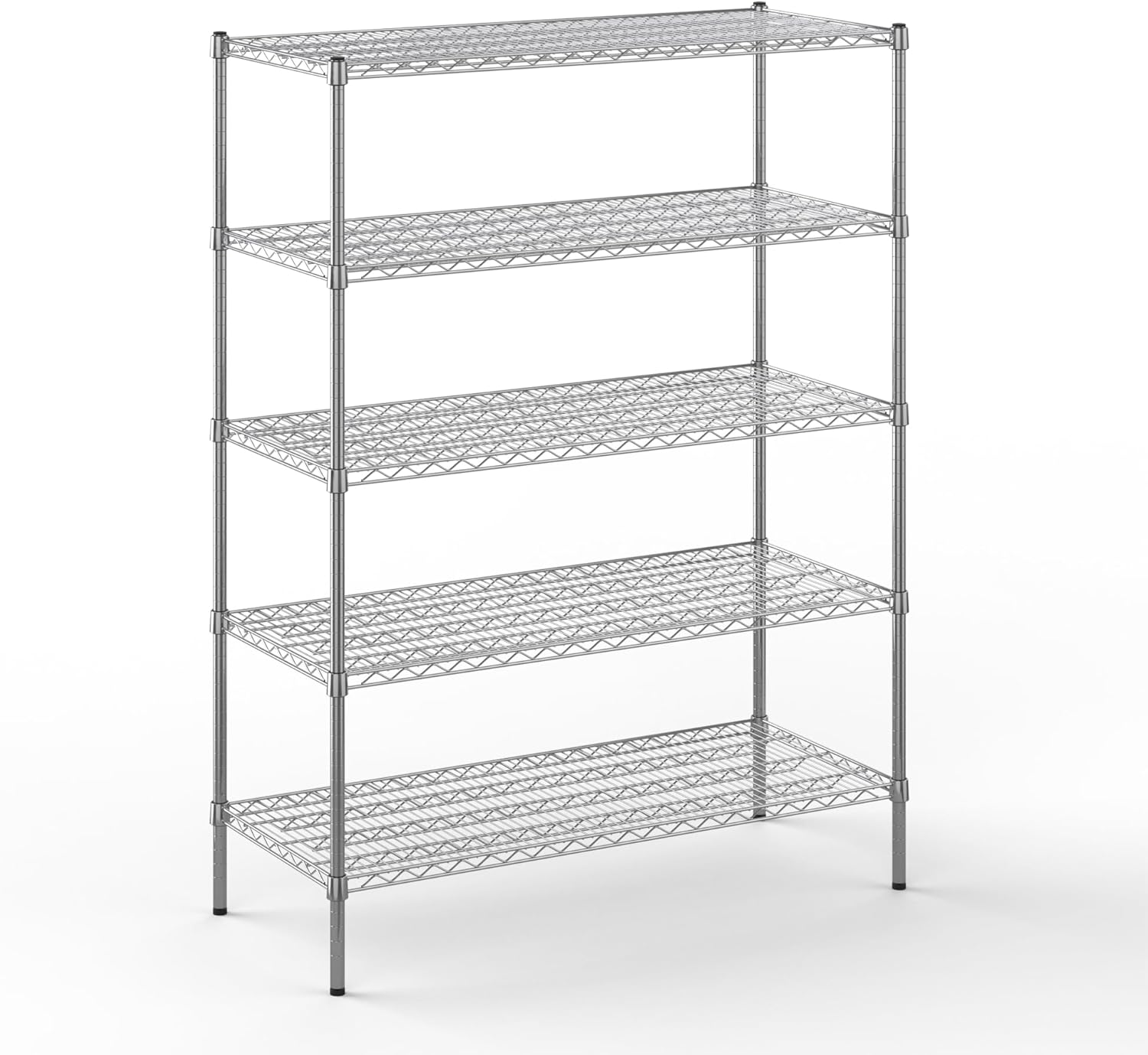 21" Deep x 48" Wide x 64" Height Wire Shelving Kit | 5-Tier | NSF Commercial Storage Rack Unit