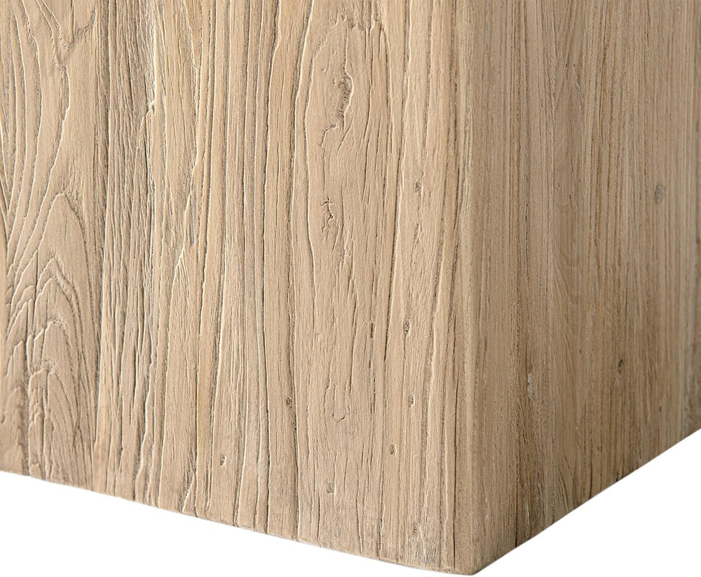 Jennifer Taylor Home Calder 18" Solid Square Reclaimed Elm Block Plinth ...