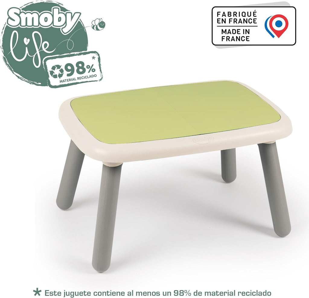 Smoby Life Kid Table for Indoor and Outdoor Use Anti-UV Treated Recycled Material from 18 Months Made in France