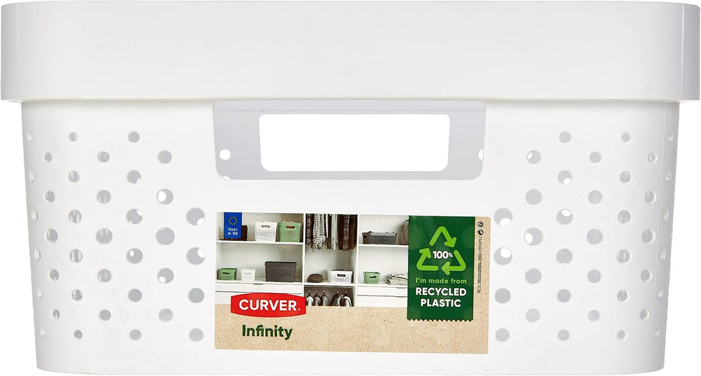 CURVER | Infinity Box 11L, White, 35.6 x 26.6 x 13.6 cm, Recycled Plastic